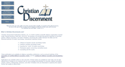 Desktop Screenshot of christiandiscernment.com